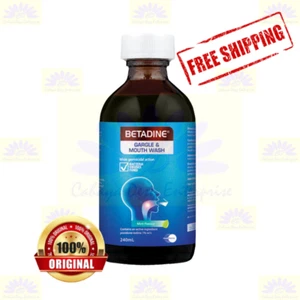 1 X Betadine Gargle & Mouth Wash 240ml Bottle Relief Sore Throat - EXPRESS - Picture 1 of 3