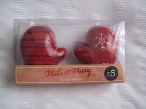 SALZ & PFEFFER SET, WEIHNACHTEN, FÄUSTLINGE, KERAMIK, WEIHNACHTEN, NEU - Bild 1 von 6