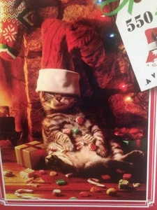 Ceaco Avanti Weihnachten Stofftier Katze - Holiday Cat Lover 550 Teile Puzzle - Bild 1 von 4