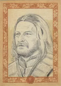Eddard Ned Stark Sean Bean Game of Thrones GOT Sketch Card 1/1 - Picture 1 of 2