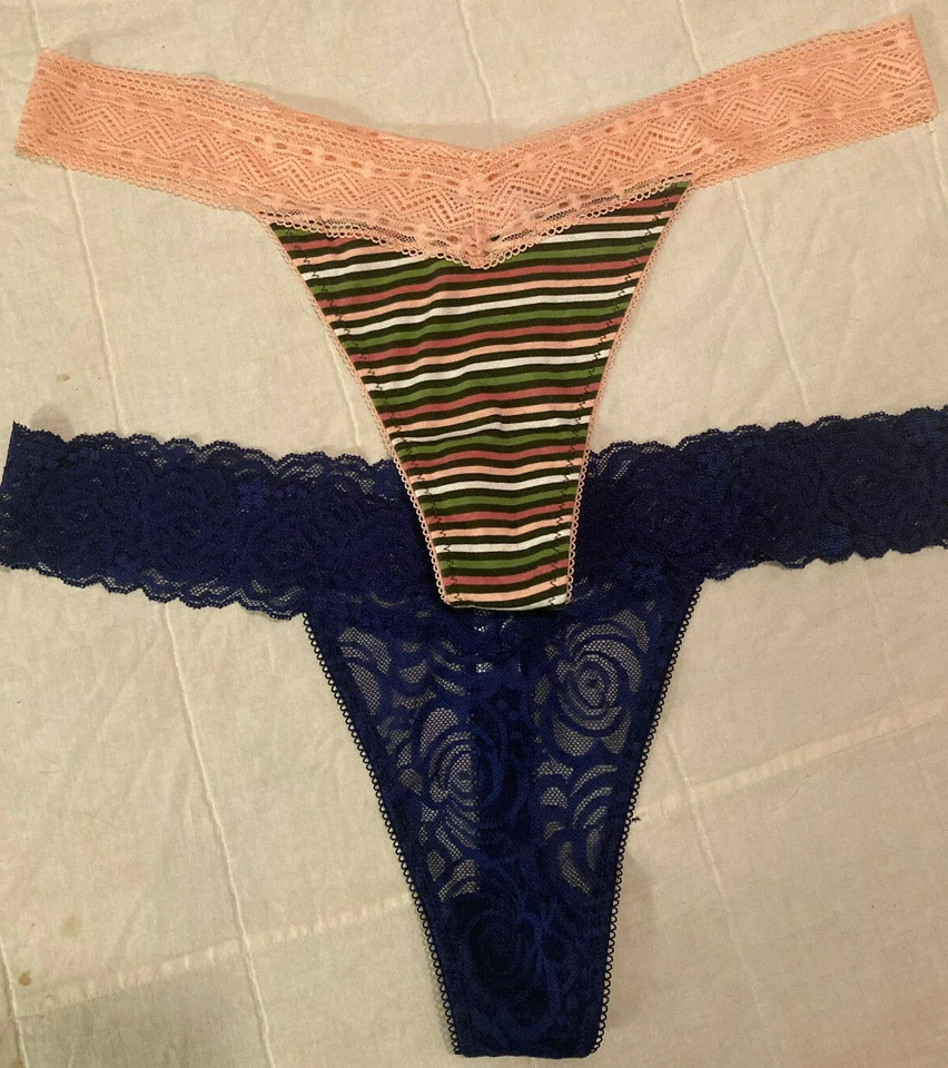Flirtitude Mujer Encaje Nuevo Multicolor Lote de 2 Piezas XL Tanga Bragas Extra Grandes Foto 1 de 4