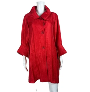 Giacca Cappotto DAMEE - Rosso Scintillante Metallizzato - Taglia Large - NTSF - Foto 1 di 8