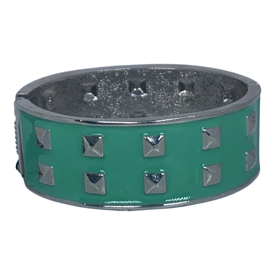 Винтажный зеленый с заклепками Clamper браслет 6,5» панк-рок 80-х Girlcore на петлях  - Изображение 1 из 4