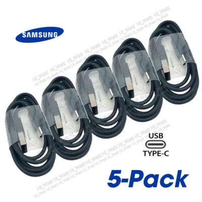 Paquete de 5 cables de datos de carga rápida USB tipo C de 4 pies para teléfono Samsung Android LOTE Foto 1 de 4