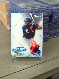 2021 Bowman Sterling Angel Martinez On Card Auto Cleveland Prospect 