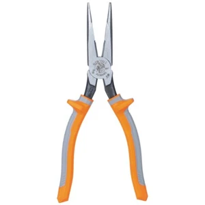 Klein Tools 2038RINS  Pliers, Long Nose Side-Cutters, Insulated, 8-Inch - Picture 1 of 10