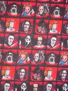 1/2 Yard HORROR MOVIES 100% Cotton Fabric 18" X 44" NEW (4.5) Limited - Picture 1 of 3