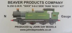 N GAUGE BEAVER PRODUCTS N.258 G.W.R "56XX" 0-6-2 TANK LOCOMOTIVE 'BODY KIT' - Picture 1 of 5
