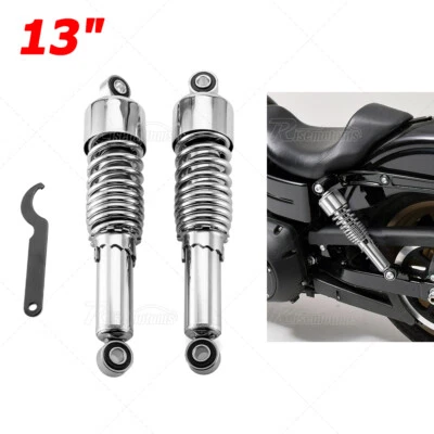 For Harley 2004-2012 Sportster 1200 Custom XL1200C Heavy Duty Rear Shocks 13" - Image 1 of 4