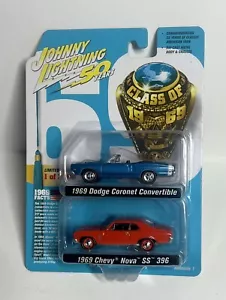 Johnny Lightning 50 Years 1969 Dodge Coronet 1969 Chevy Nova NEW/VHTF - Picture 1 of 2
