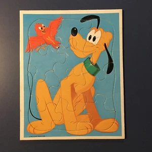 Pluto Dog Bird Disney Frame Tray Puzzle Vintage 12 Pieces - Picture 1 of 2