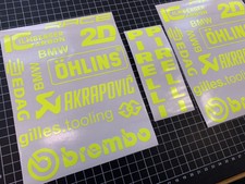 Aufkleberset 22teilig „Race Sponsors“ Neongelb BMW S1000RR R HP Race & Street