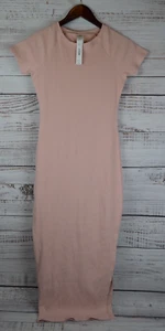 Victorias Secret Pink Ribbed Bodycon Maxi Dress Womens Size Small Sm S NWT - Picture 1 of 14