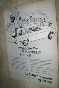 1963 63 Studebaker Lark Wagonaire Kombi Mittelgröße Magazin Auto Ad-Rennstrecke - Bild 1 von 1