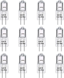12 Pezzi Lampadina Alogena G4 20W 12V Dimmerabile, 280LM, Bianco Caldo 2700K, La - Foto 1 di 12