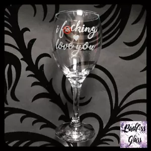 *WARNING* Rude Naughty Funny Valentines Love Explicit Adult Wine Glass Gift 🔞 - Picture 1 of 12