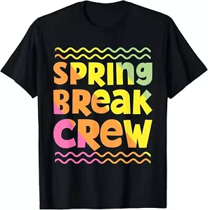 Spring Break Crew Retro Groovy 2025 Kids Boys T-Shirt - Picture 1 of 5