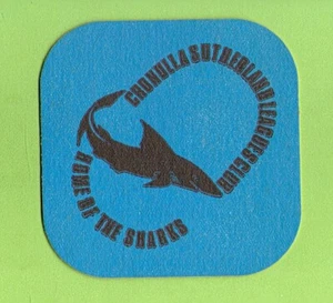 #D73. CRONULLA SHARKS RUGBY LEAGUE BEER COASTER - Picture 1 of 1