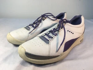 Zapatos de golf Ecco Biom sin clavos para mujer de cuero blanco con cordones - EU 40 (US 9-9,5) - Imagen 1 de 6