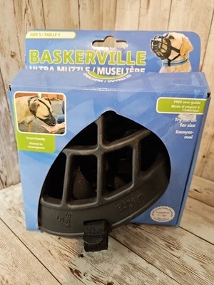 Ultra Muzzle Baskerville talla 5 perro amigable para tratar para laboratorio GSD goma nueva seguridad Foto 1 de 4