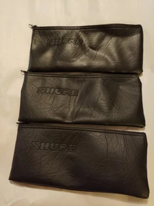 Menge 3 Shure Mikrofon Reißverschluss Tasche Beutel 10"x4" lang - Bild 1 von 2
