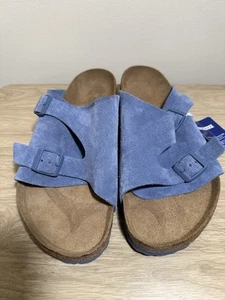 Sandalias Birkenstock de gamuza con hebilla superior azul nuevas sin caja talla 11 (44) - Imagen 1 de 7