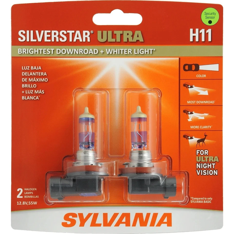 Sylvania SilverStar Ultra High Performance Halogen Headlight Bulbs, 2-Piece H11 - Image 1 of 1