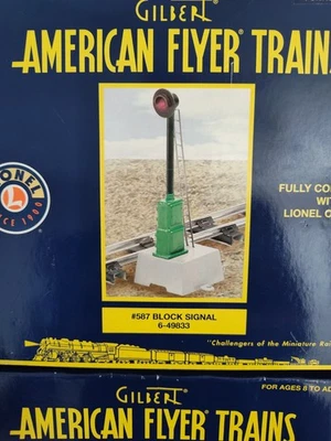 American Flyer Block Signal #587 & Semaphore Signal #588 / NOVO NAS CAIXAS - Imagem 1 de 2