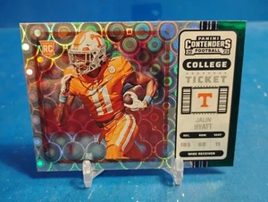 2023 Panini Chronicles Draft Contenders College #13 Jalin Hyatt - Green Halos - Picture 1 of 2