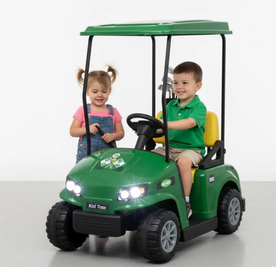 Kid Trax 12V 电动高尔夫球车 带高尔夫配件 | 儿童电池车 — 第 1/4 张图片