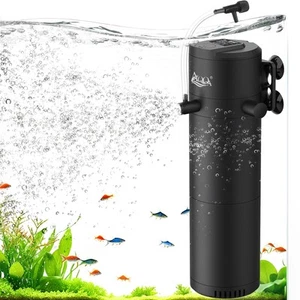 Aquarium Filter, 260GPH Submersible Fish Tank Filter with Dual Water Outlet &... - Picture 1 of 6
