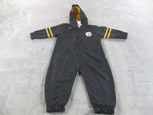 Mono cortavientos Pittsburgh Steelers 24 meses forrado con capucha logotipo de una pieza - Imagen 1 de 17