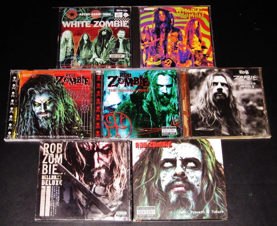 Rob + White Zombie 7 CD Lot: Past, Hellbilly Deluxe, Sinister Urge, Astro-Creep - Image 1 of 1