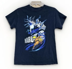 NARUTO Sasuke T Shirt Men's Size Small Black VTG 2002 Anime Shonen Jump Y2K - Picture 1 of 6