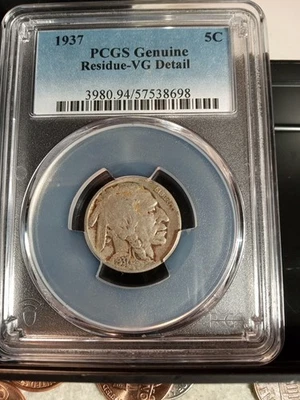 1937 buffalo nickel Error Coin Liberty On Front + America On Back - Image 1 of 4