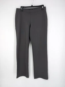 Eileen Fisher Damen grau gerades Bein breite Taille Pull-On Ponte Hose SMALL - Bild 1 von 10