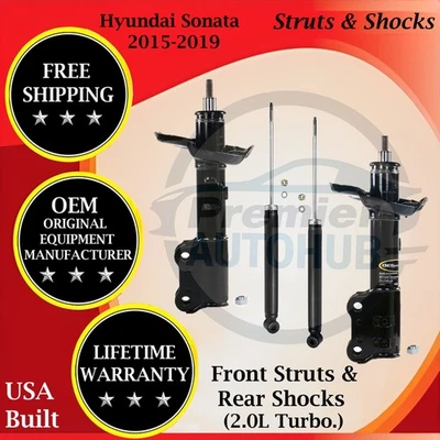 Amortiguadores delanteros y traseros Monroe OEM para Hyundai Sonata 2015-2019 2,0 L Turbo Foto 1 de 4