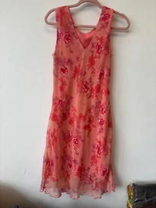 Vintage 90s Studio Y Floral Pink Y2K Maxi Dress Small Grunge Cottegecore Fairy - Picture 1 of 6