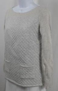 J MCLAUGHLIN Women's Gray Cotton Blend Long Sleeve Quilted Front Knit Tunic Sz S - Picture 1 of 6