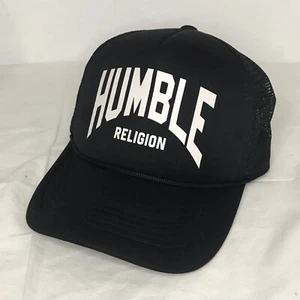 NWOT Humble Religion Cushion Crown Trucker Hat Black Adjustable Cap - Picture 1 of 8