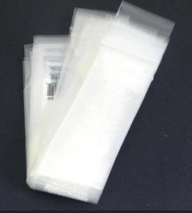 300 pcs 2x12 Clear Plastic ZipLock Zipper Seal Top Reclosable Poly Bags 2 Mil - Picture 1 of 4