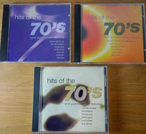 3 x Hits of the 70's Solid Gold Sounds CDs 52 Tracks 3 Disc Set 1997 Pegasus Ent - Picture 1 of 18