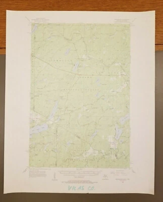Оригинальная винтажная топографическая карта Beechwood, Michigan - Wisconsin 1956 USGS 22 дюйма x 18 дюймов - Изображение 1 из 4