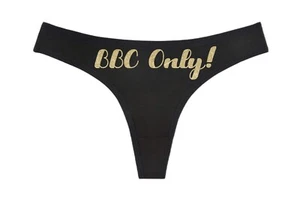 BBC ONLY! - Black Thong - Choose Your Color - Hot Wife MFM Big Black Cock QOS - Picture 1 of 3