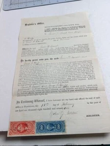 Montgomery County PA Probate Will Worcester Township PA Jesse Cassel 1871 - Picture 1 of 1