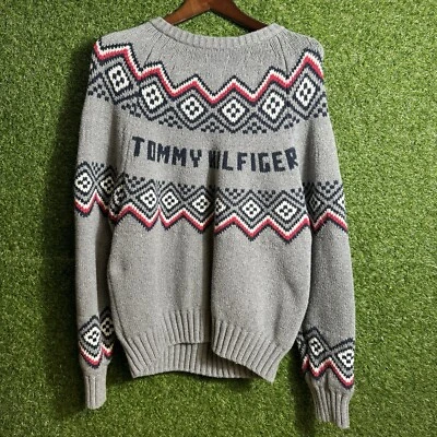 Tommy Hilfiger Sweater Adult Large Christmas Knit Wool Blend Ugly Pullover - Image 1 of 4