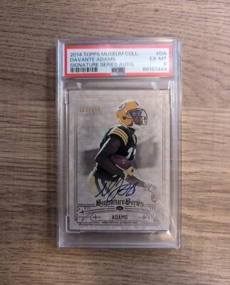 2014 Topps Museum Collection Davante Adams Signature Series /350 PSA 6 #DA - Image 1 of 2
