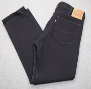 Levi's 505 Black Jeans Men's 36" Waist x 32" Inseam Denim Straight Leg Wide Leg - Picture 1 of 15