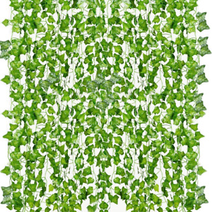 12 Pack 86 Feet Fake Ivy Leaves Fake Vines Artificial Ivy Garland Greenery Hang