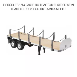 Hercules 2Axle RC Tractor Flatbed Semi Trailer Truck 1:14 for TAMIYA Model USg4 - Picture 1 of 9